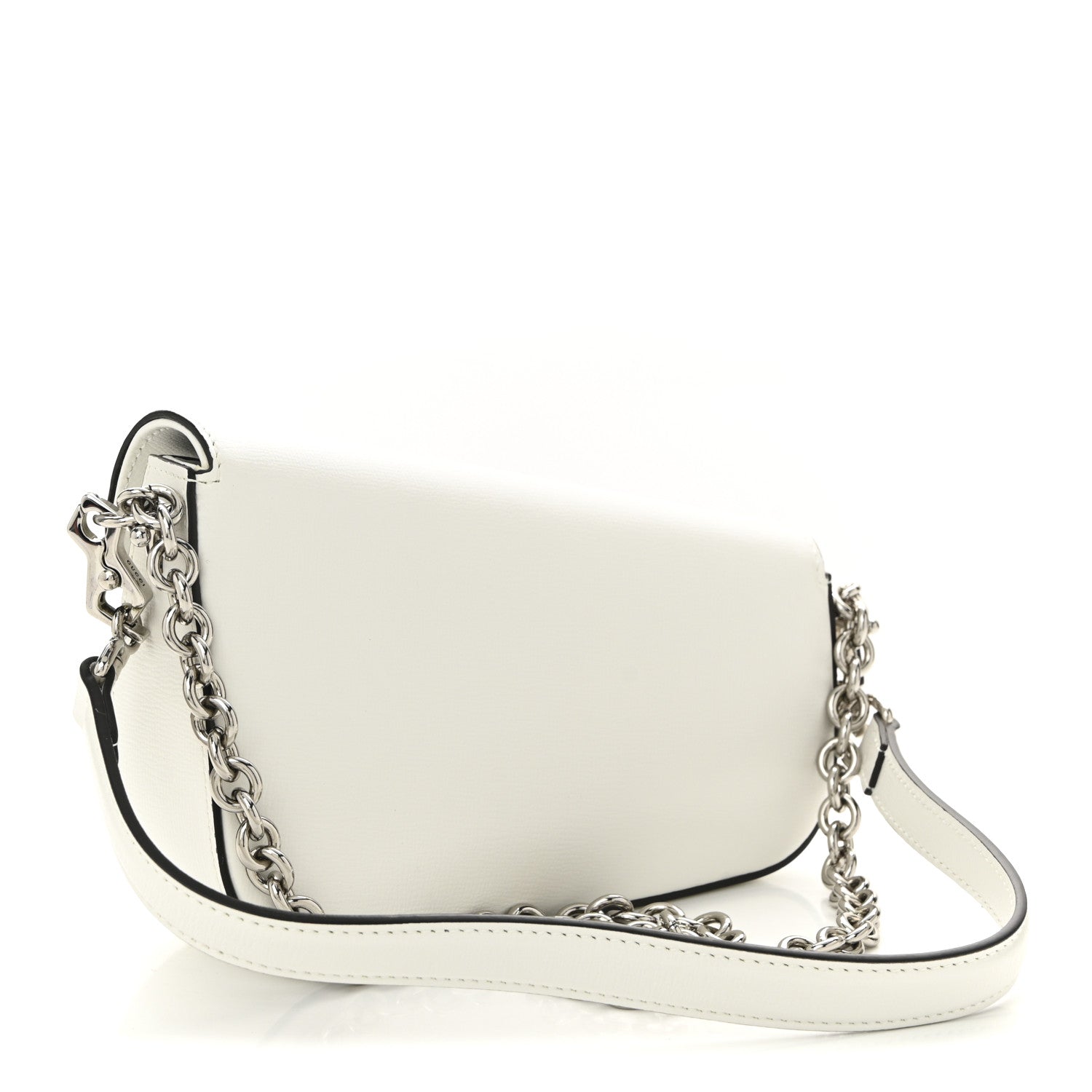 Gucci Calfskin Mini Horsebit 1955 Asymmetric Shoulder Bag Great White 3 of 10