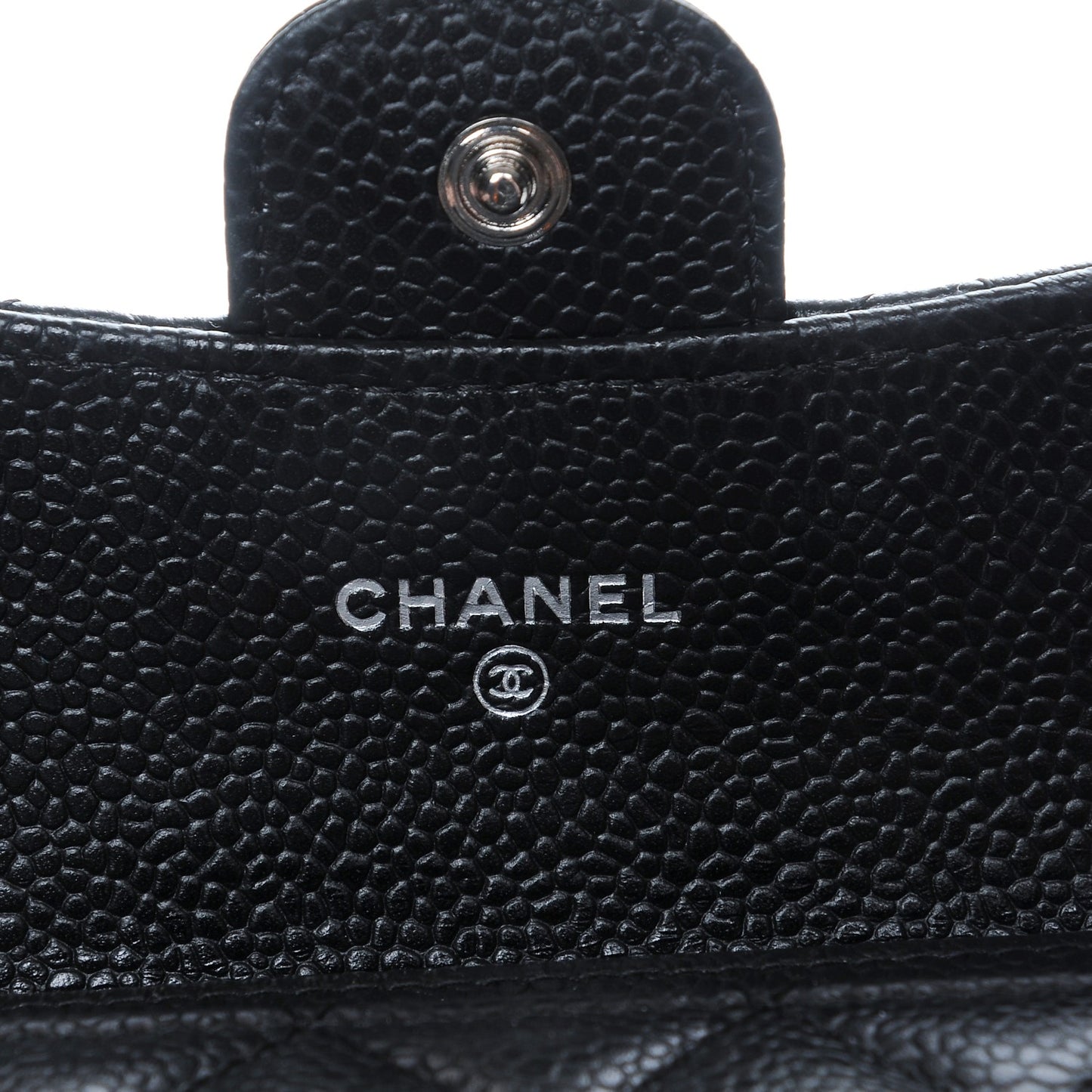 Caviar Quilted Coin Purse Black