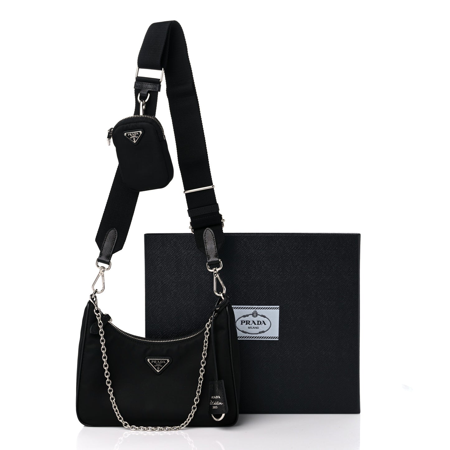Nylon Re-Edition 2005 Shoulder Bag Black