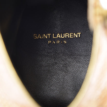 Saint Laurent Mens Metallic Python Calfskin Embossed Devon 30 Western Boot 46 Gold 9 of 10