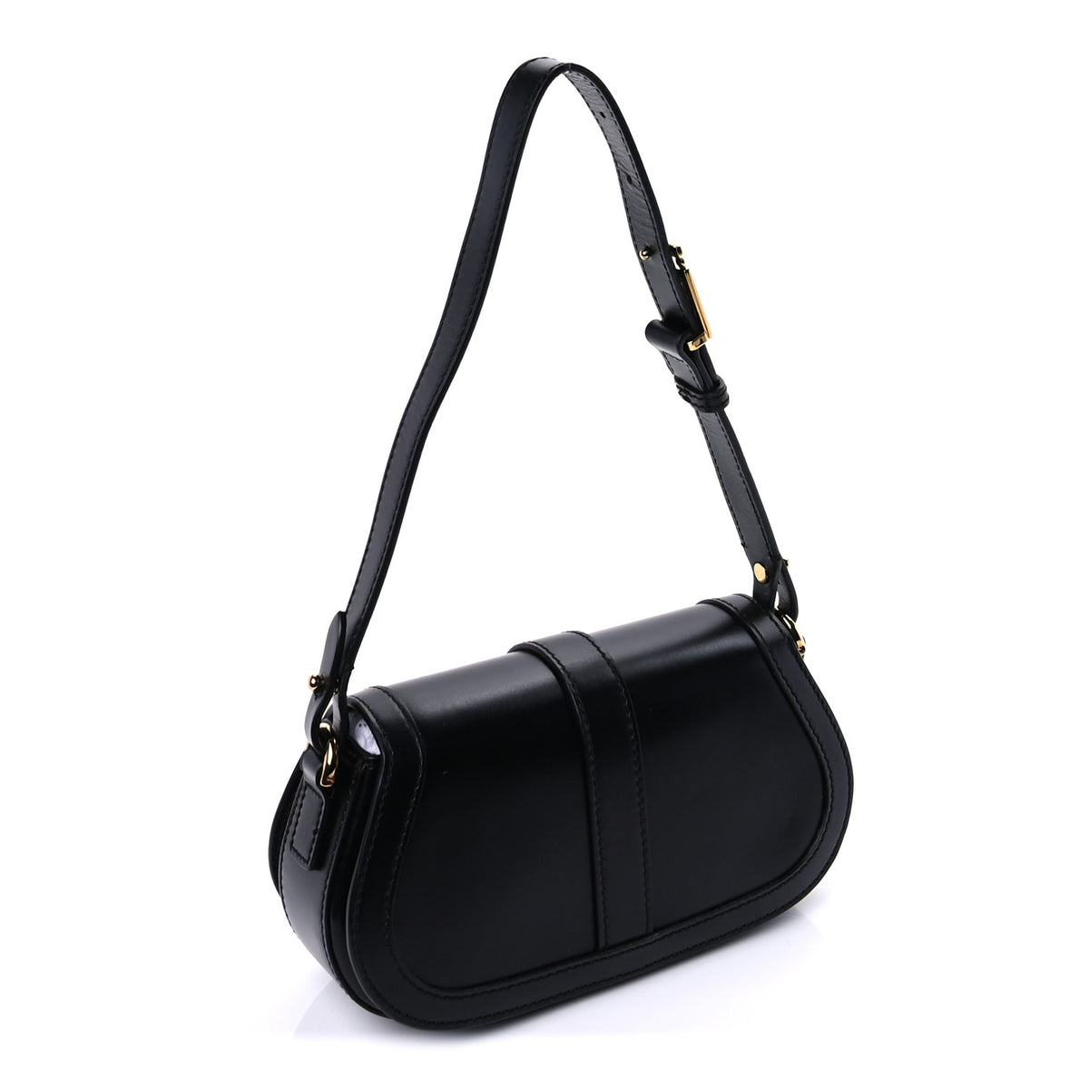 Versace Lambskin Mini Greca Goddess Shoulder Bag Black 2 of 8