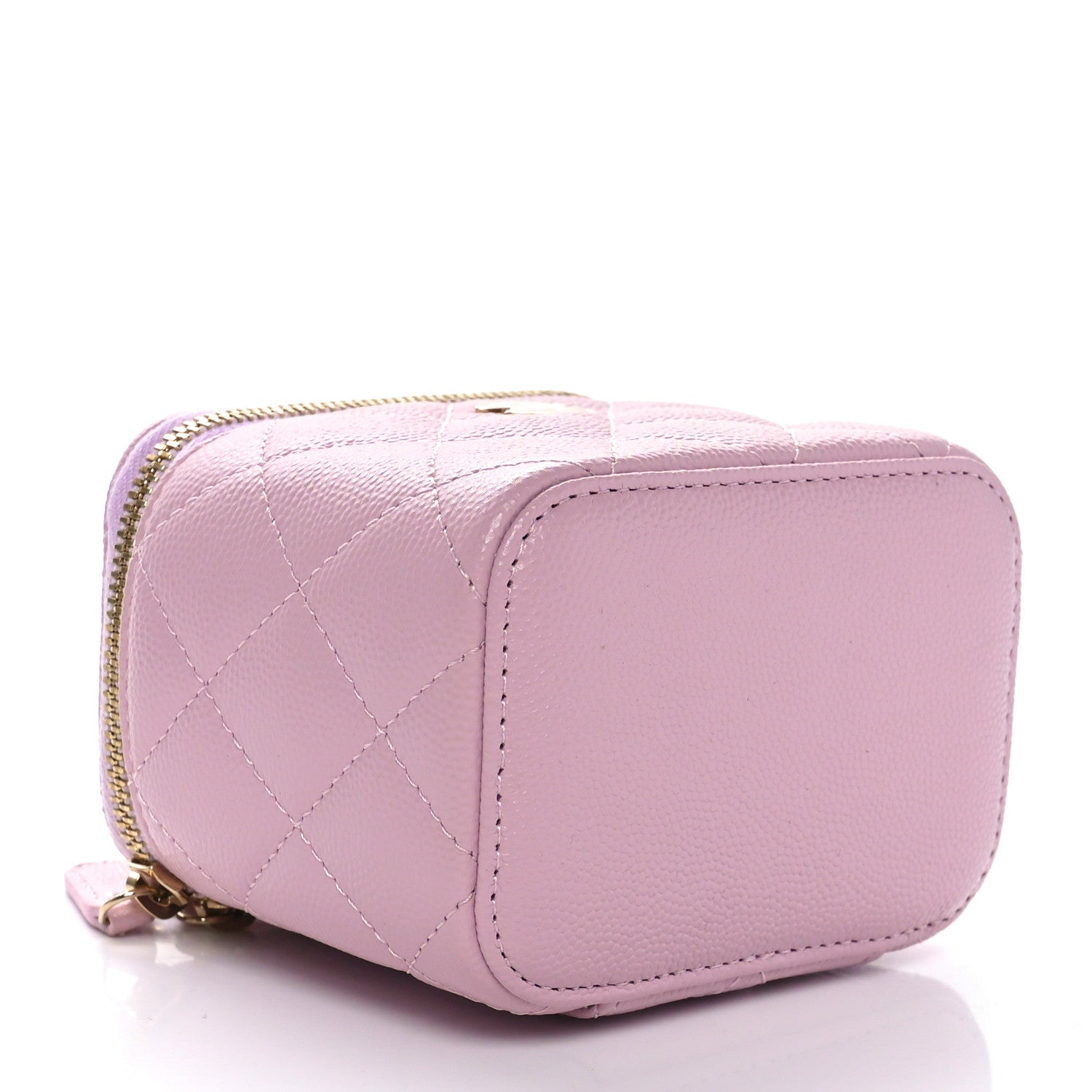 Chanel Caviar Quilted Mini Vanity Case With Chain Light Pink 4 of 10