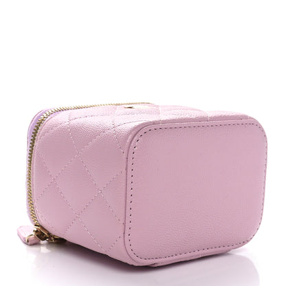 Chanel Caviar Quilted Mini Vanity Case With Chain Light Pink 4 of 10
