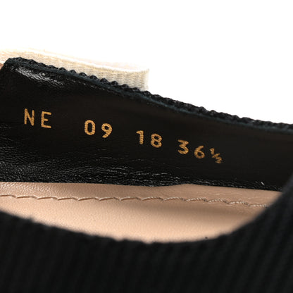 Christian Dior Technical Canvas Ribbon J'Adior Slingback Ballet Flats 36.5 Black 8 of 8