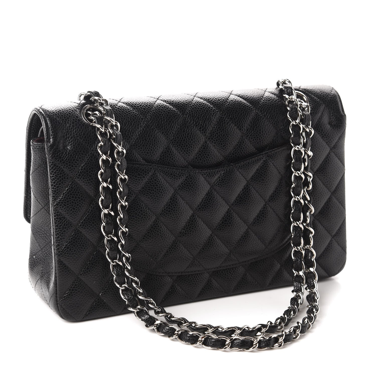 Chanel Caviar Quilted Medium Double Flap Black 3 of 13