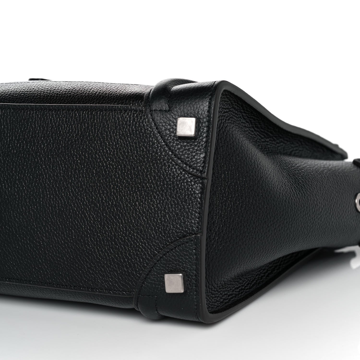 Celine Drummed Calfskin Micro Luggage Black 8 of 8