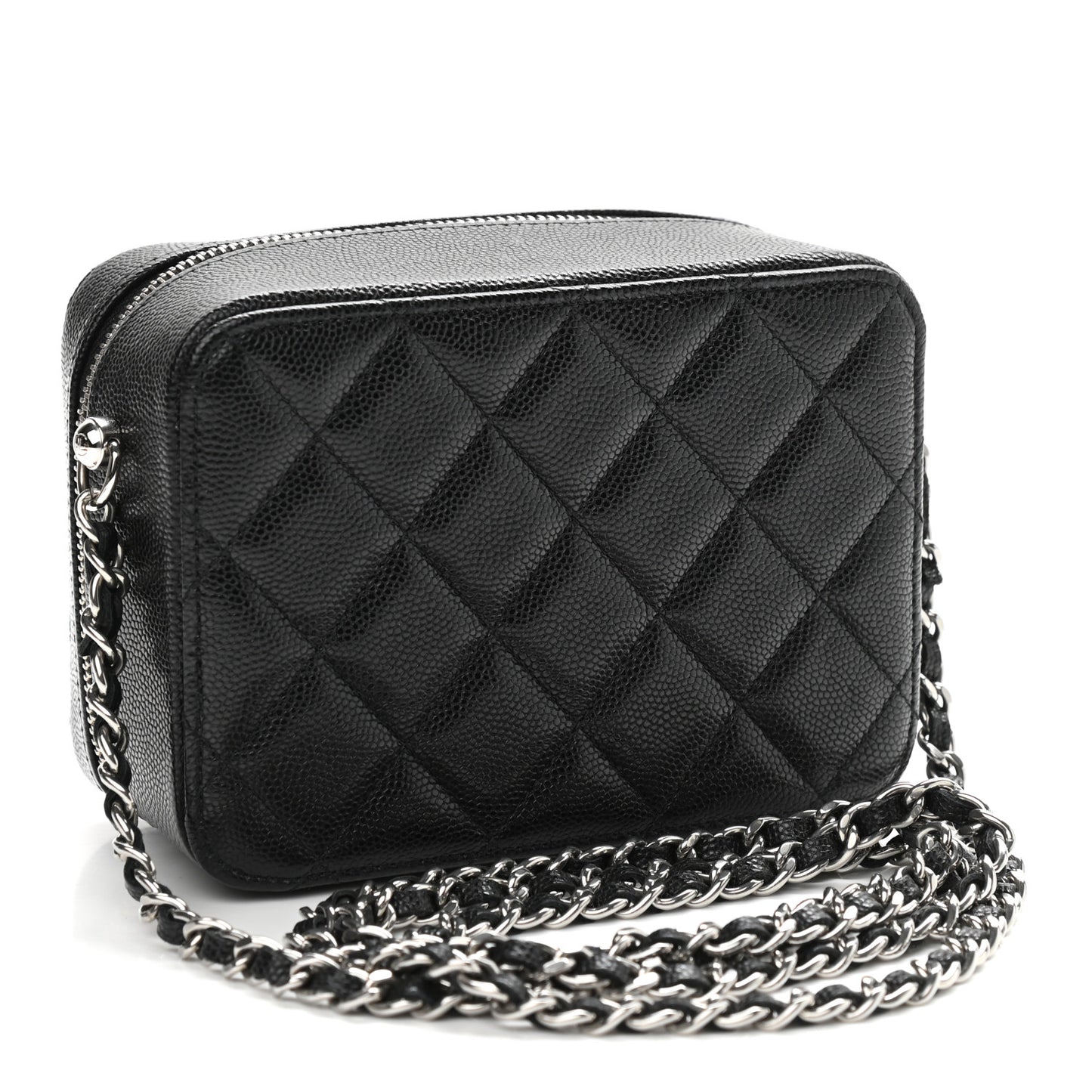 Caviar Quilted Camera Bag Black