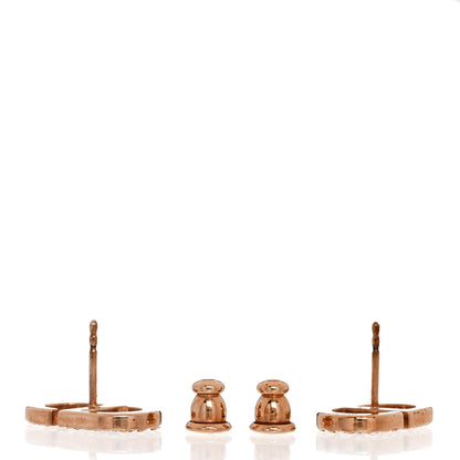 Christian Dior Crystal Petit CD Stud Earrings Rose Gold 4 of 4