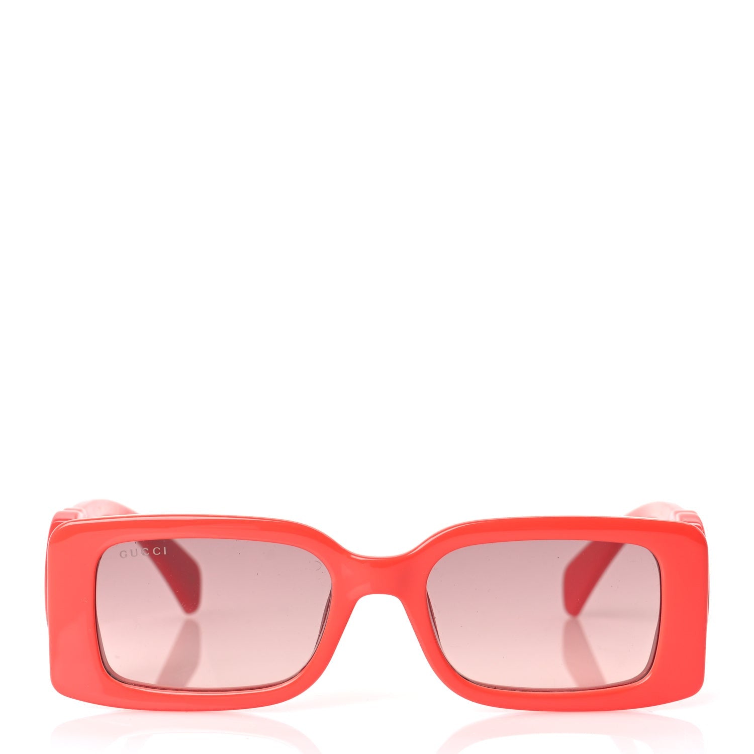 Gucci Acetate Chaise Rectangler Frame Sunglasses GG1325S Salmon Pink 2 of 6