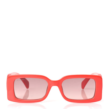 Gucci Acetate Chaise Rectangler Frame Sunglasses GG1325S Salmon Pink 2 of 6