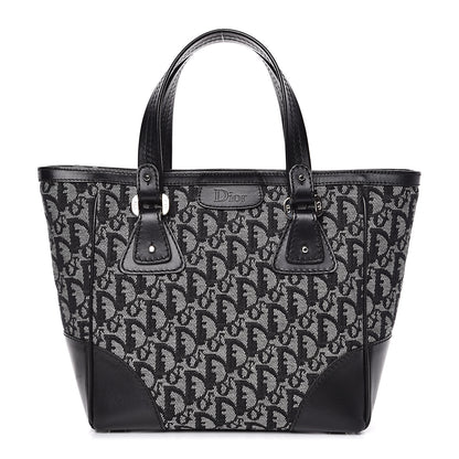 Christian Dior Denim Calfskin Monogram Tote Black 1 of 12