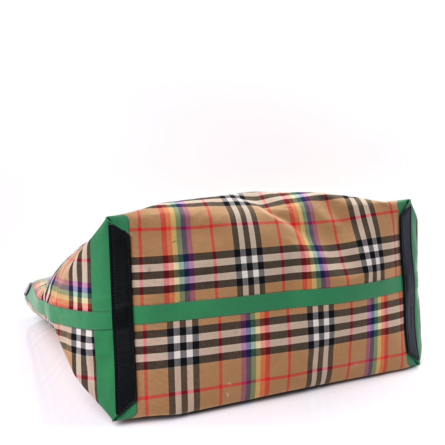 Burberry Vintage Rainbow Check Extra Large The Giant Reversible Tote  Antique Yellow 4 of 8