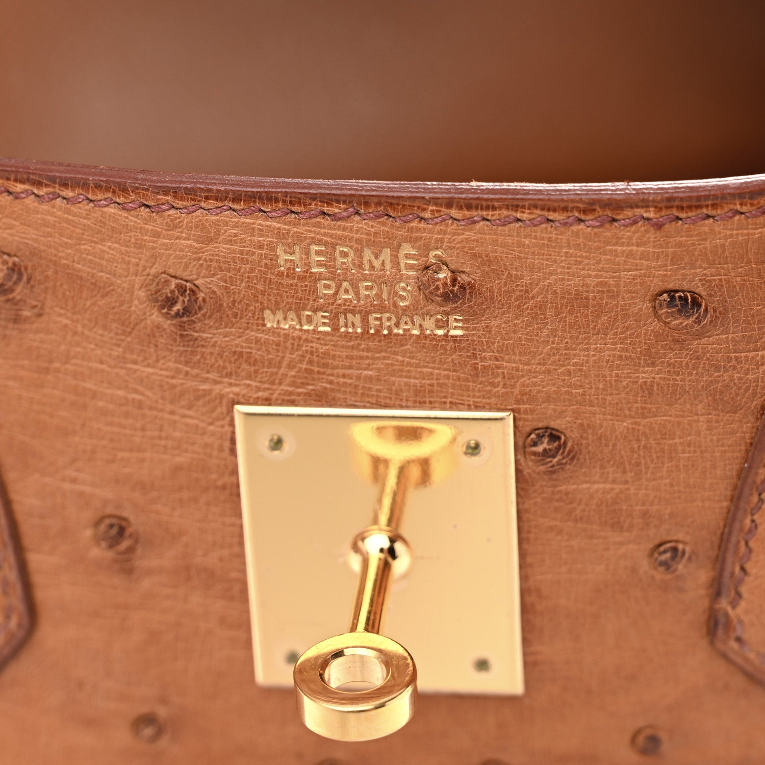 Hermes Ostrich HAC Birkin 32 Gold 6 of 15