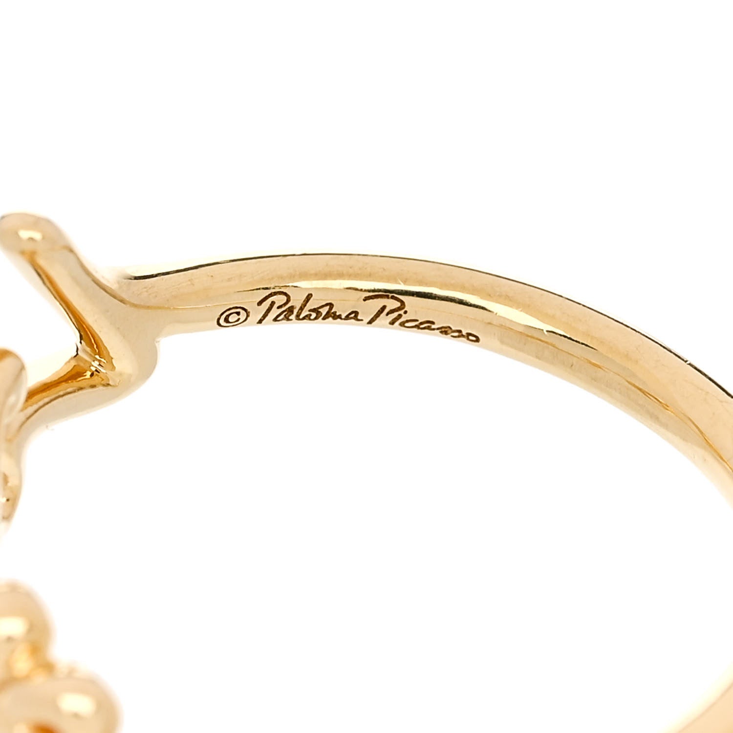 Tiffany 18K Yellow Gold Mini Paloma's Graffiti Love Ring 48 4.5 5 of 6