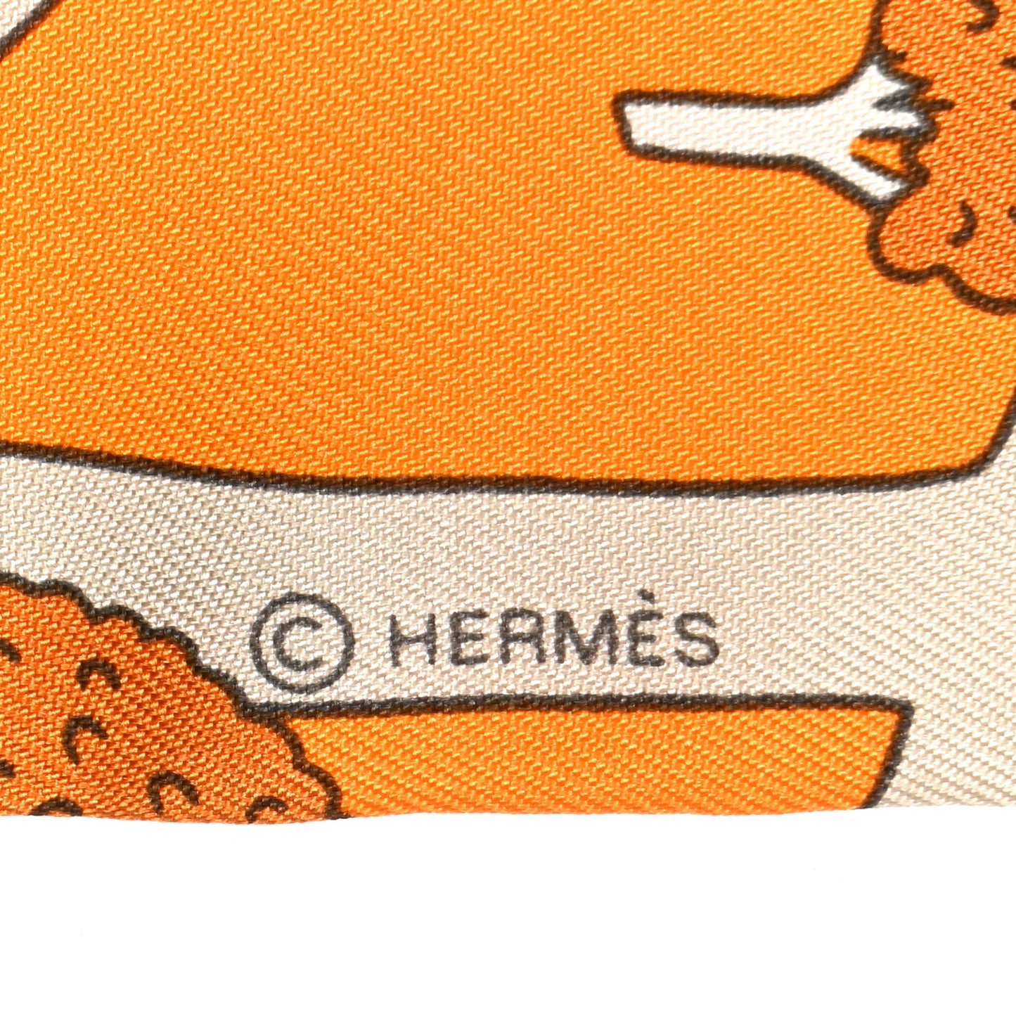 Silk Les Nouveaux Amoureux de Paris Twilly Orange Ciel Beige