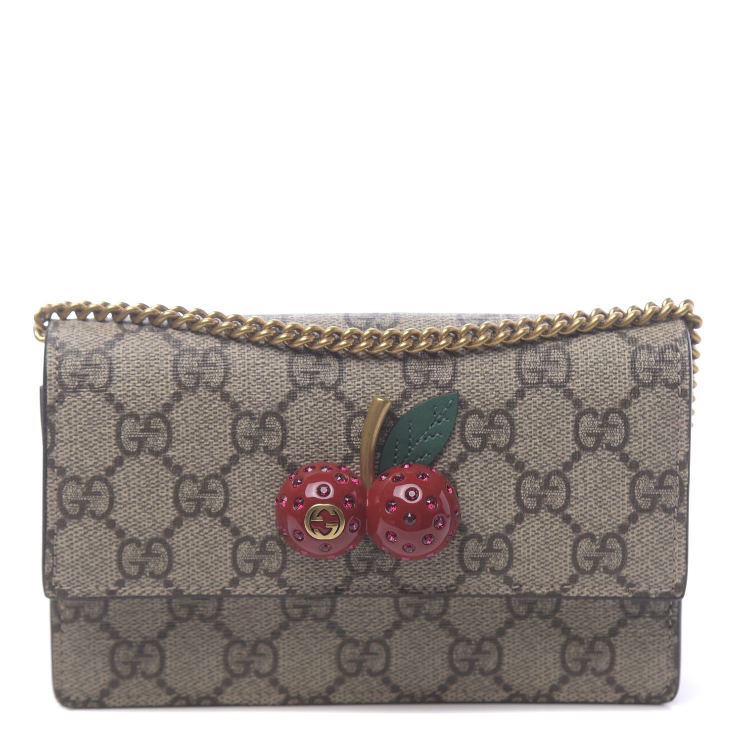 Gucci GG Supreme Monogram Mini Cherry Chain Bag 1 of 10
