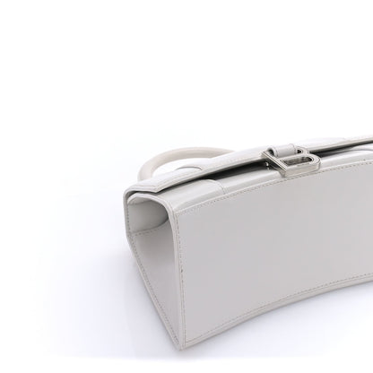 Balenciaga Shiny Box Calfskin Tonal B Small Hourglass Top Handle Bag  White 7 of 7