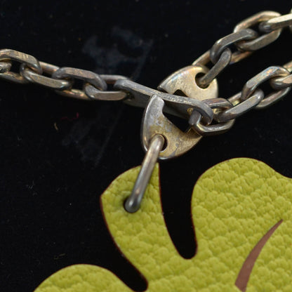 Hermes Chevre Lucky Clover Key Chain Vert Anis Orange 4 of 4