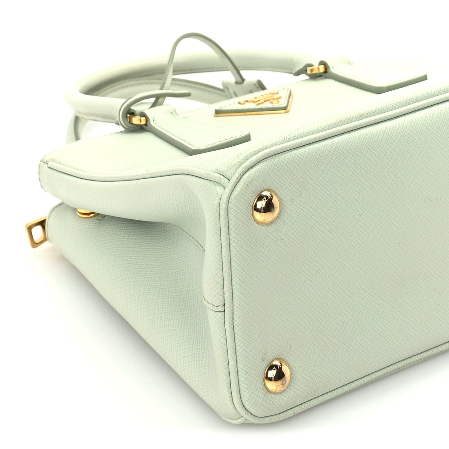 Saffiano Small Galleria Double Zip Tote Acqua