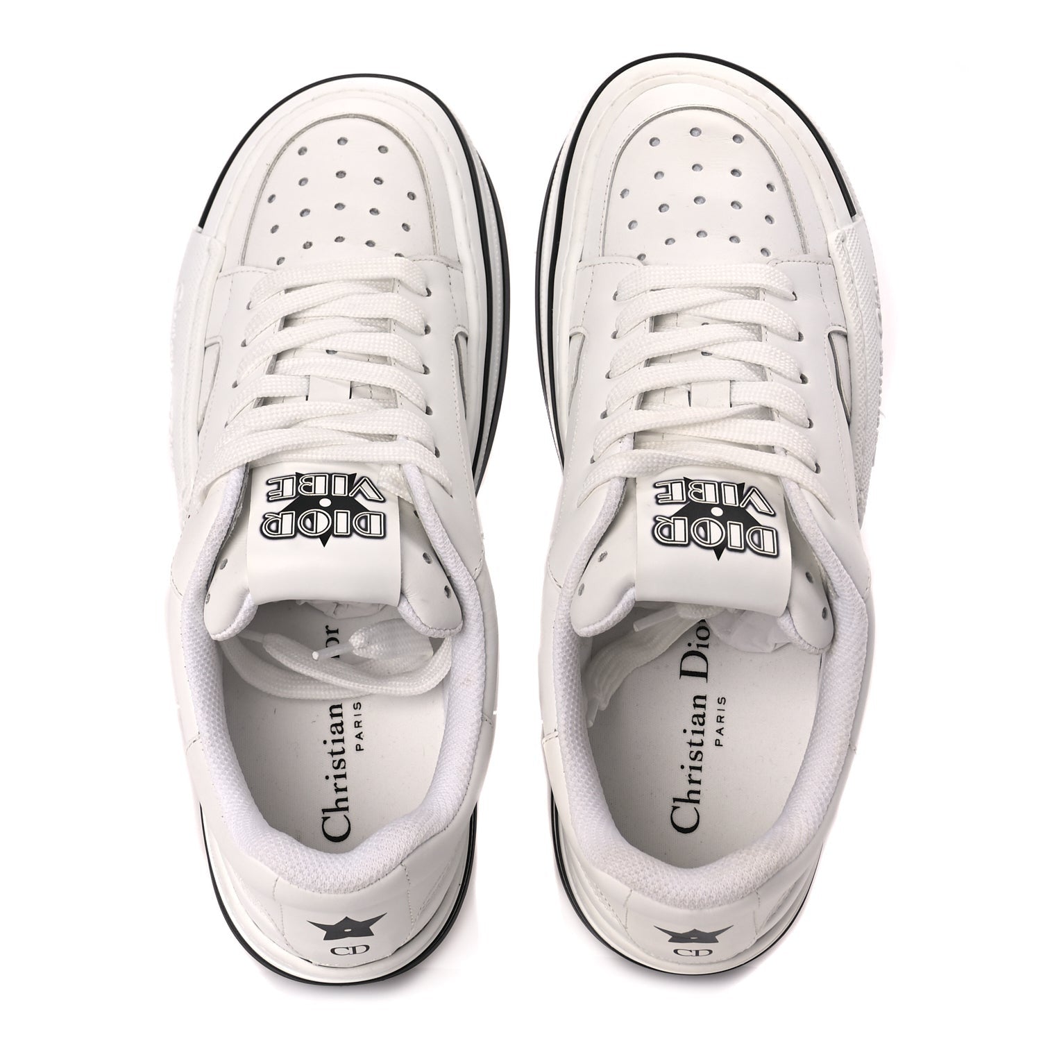 Christian Dior Calfskin D-Freeway Low Top Sneakers 39 White 5 of 9