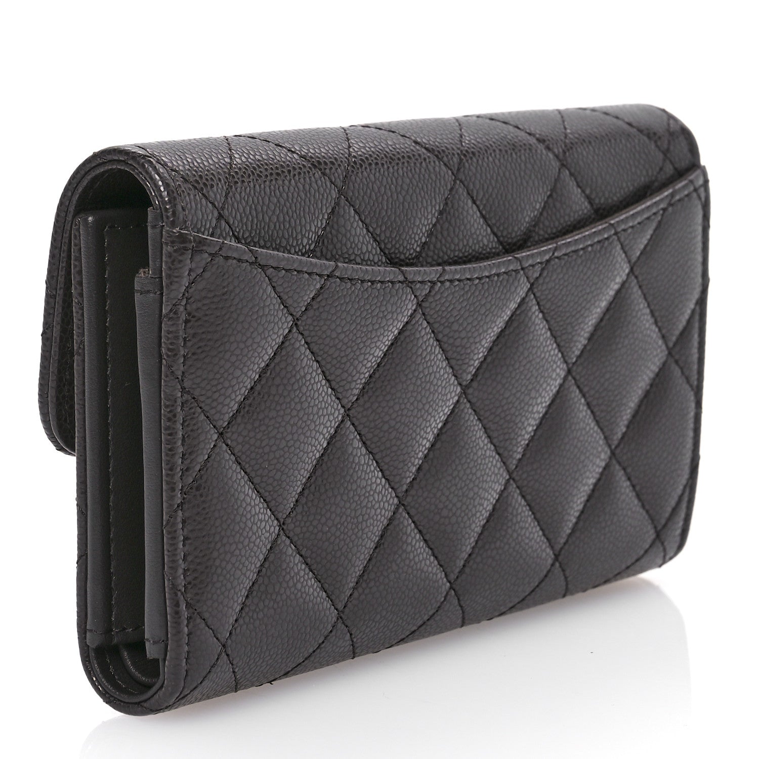 Chanel Caviar Quilted Medium Flap Wallet Dark Brown 3 of 8