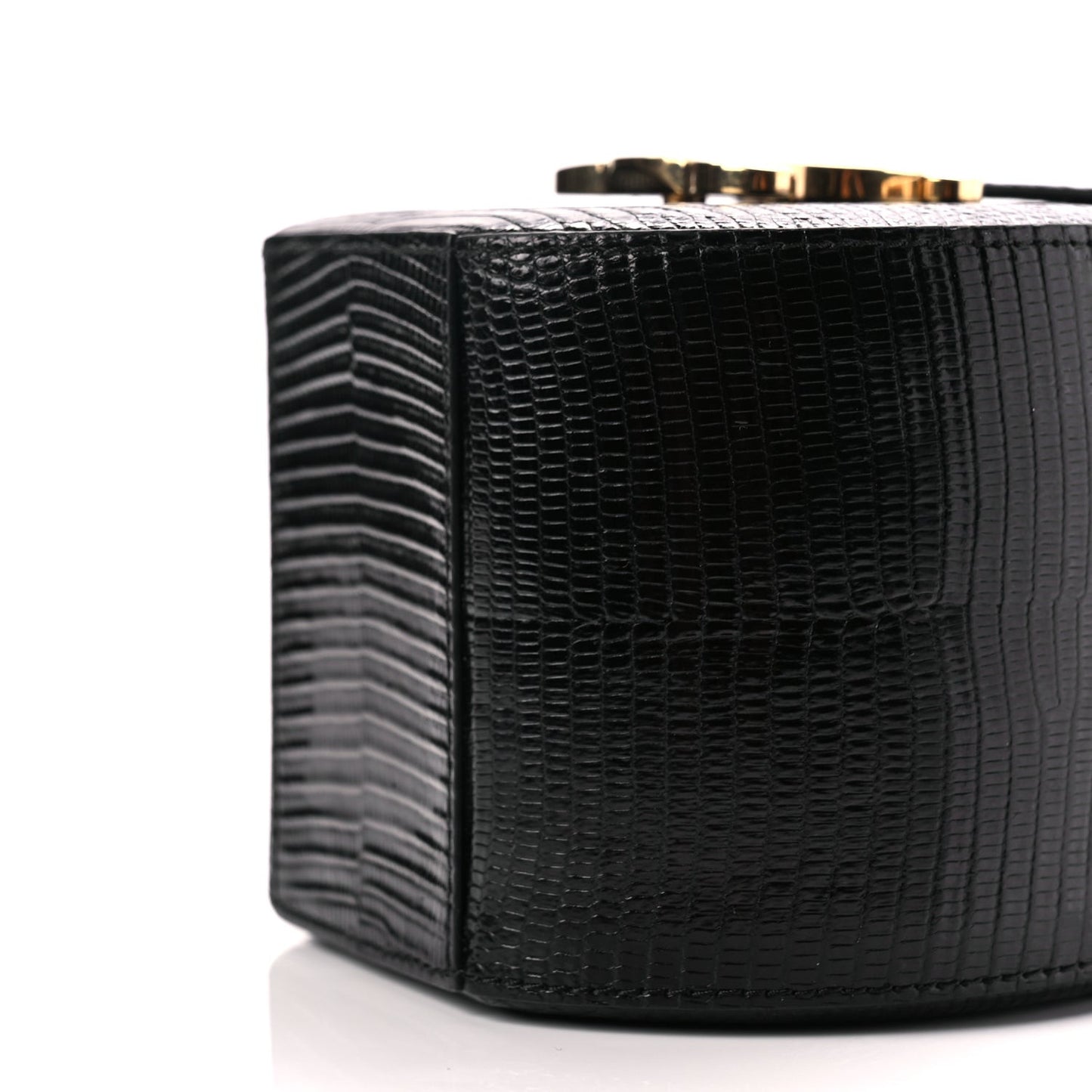 Lizard Round Box Triomphe Black