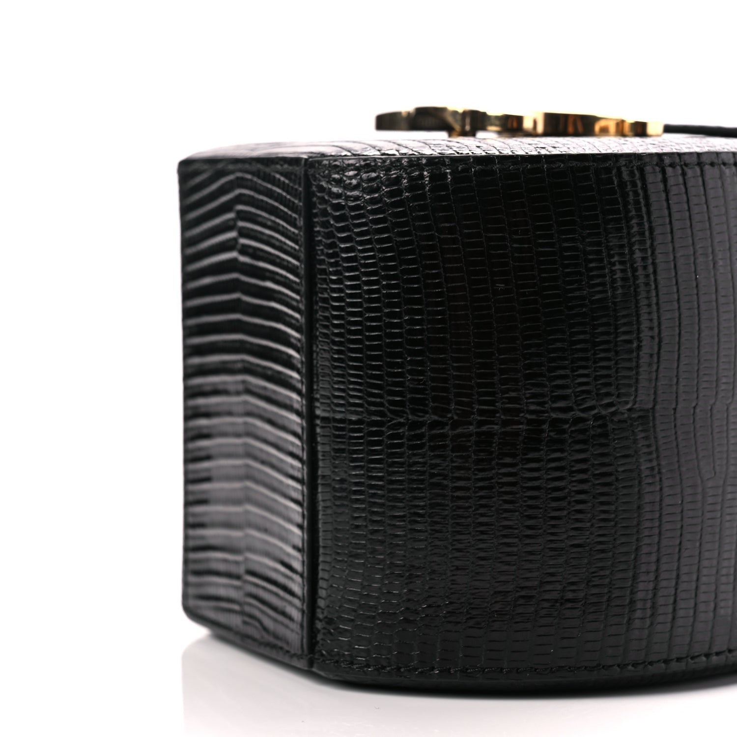 Celine Lizard Round Box Triomphe Black 9 of 9