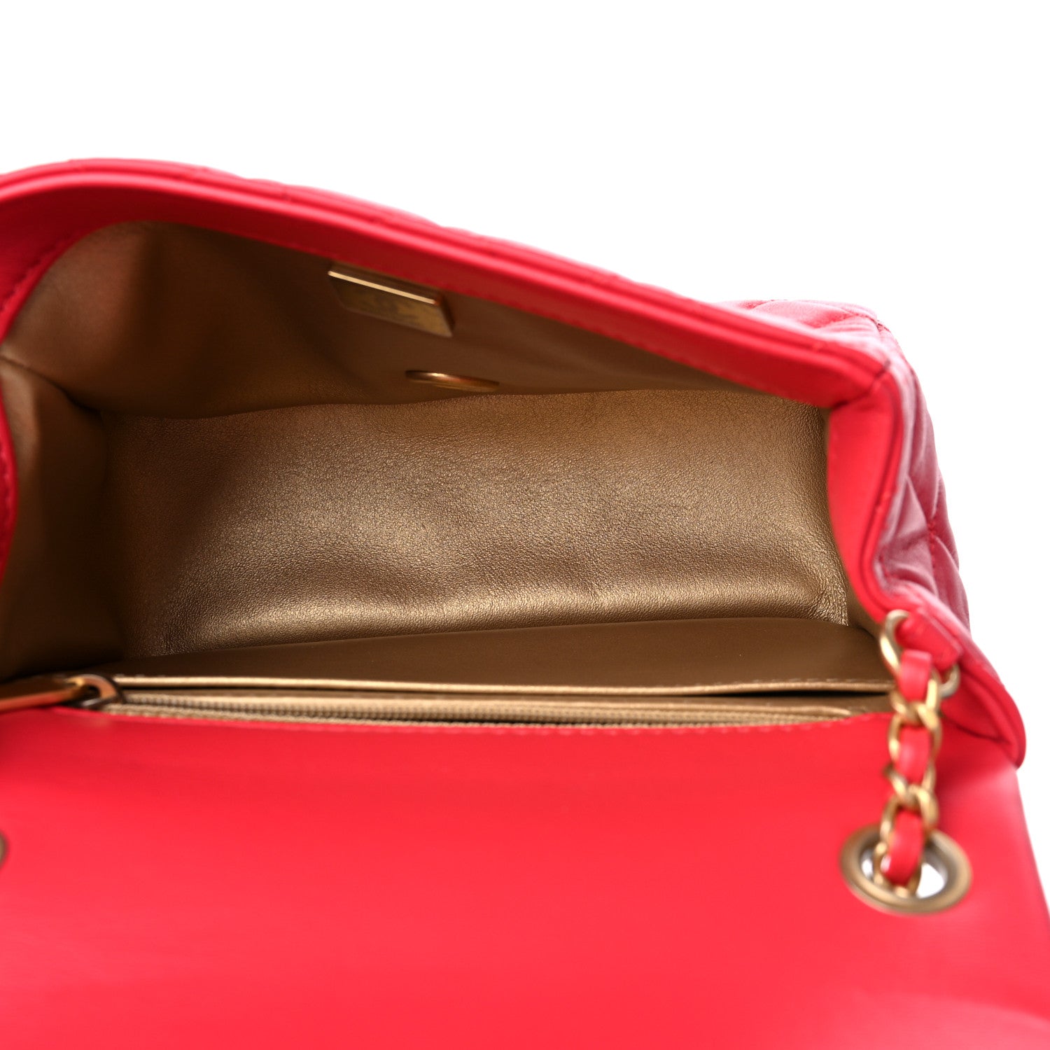 Chanel Lambskin Quilted Mini Pearl Crush Flap Red 5 of 10