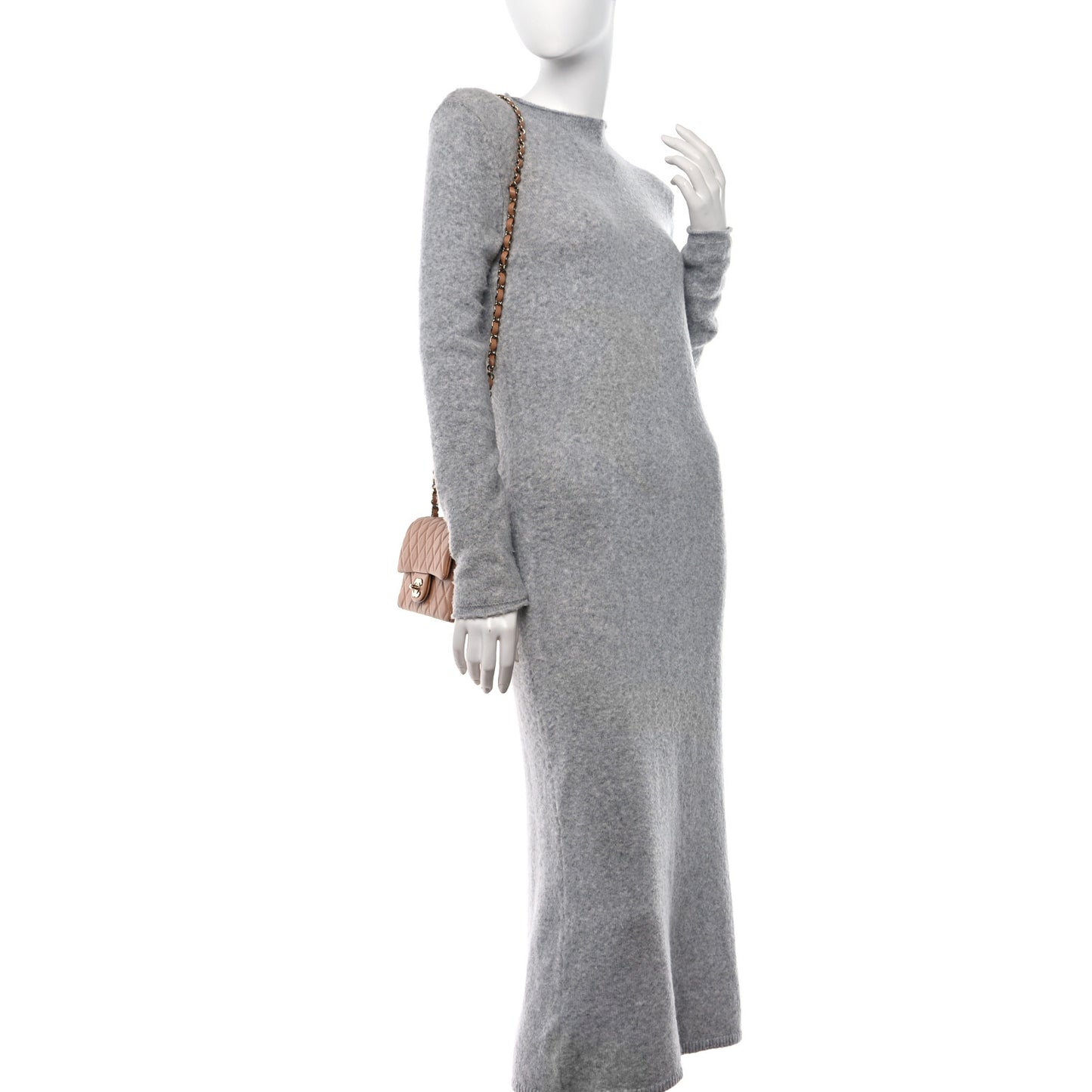 Lambskin Quilted Mini Rectangular Flap Brown