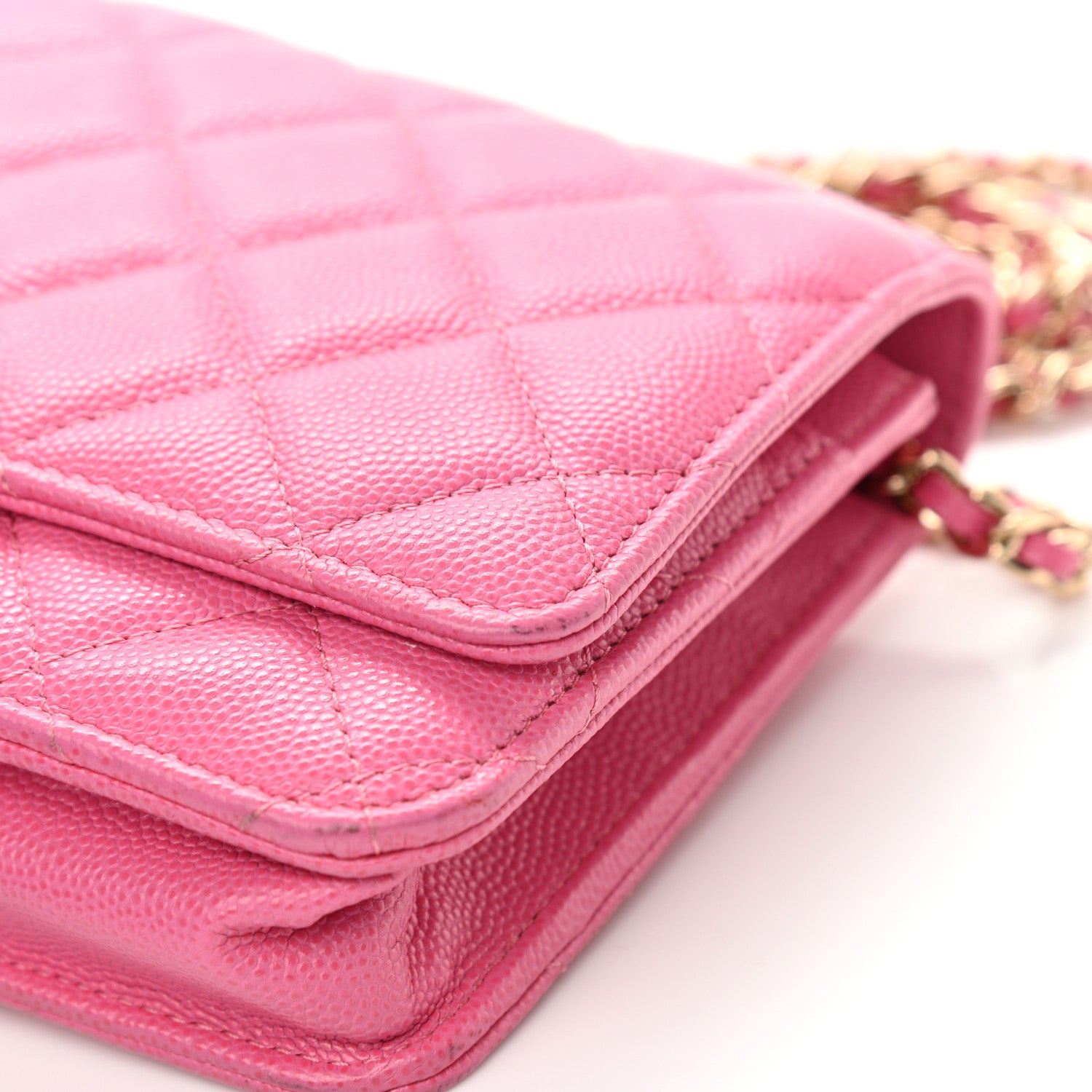 Chanel Caviar Quilted Wallet On Chain WOC Pink 12 of 13