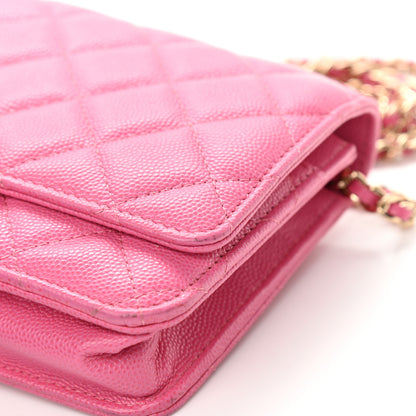 Chanel Caviar Quilted Wallet On Chain WOC Pink 12 of 13