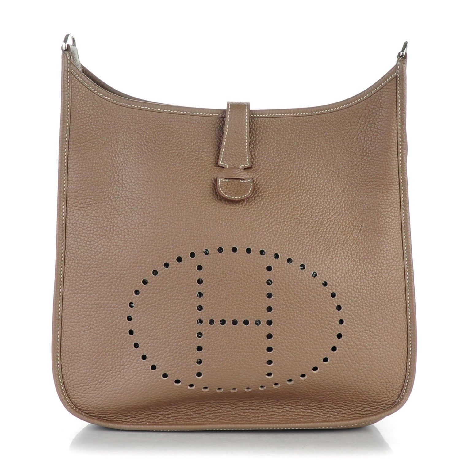 Hermes Taurillon Clemence Evelyne III GM Etoupe 1 of 7