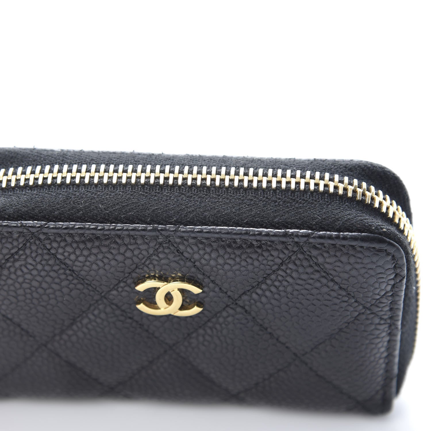 Chanel Caviar Quilted Zip Coin Purse Black 9 of 10