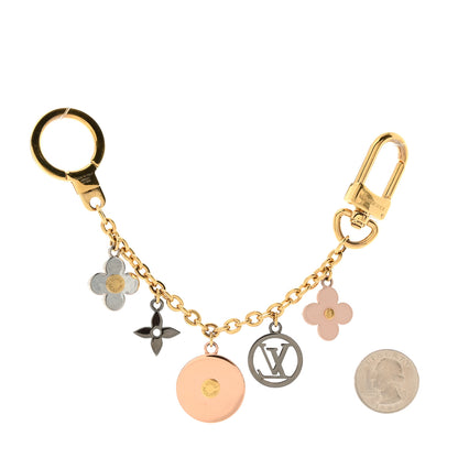 Louis Vuitton Metal Plexiglass Flash Flower Bag Charm Chain 2 of 4