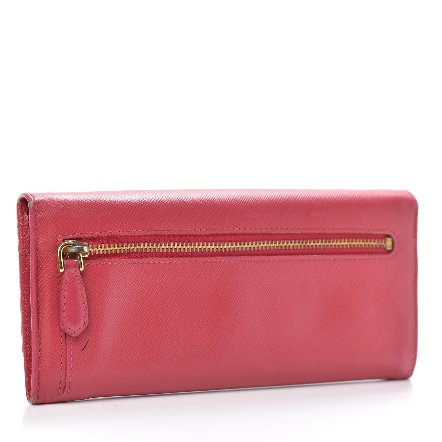 Prada Saffiano Bow Continental Wallet Peonia 3 of 12