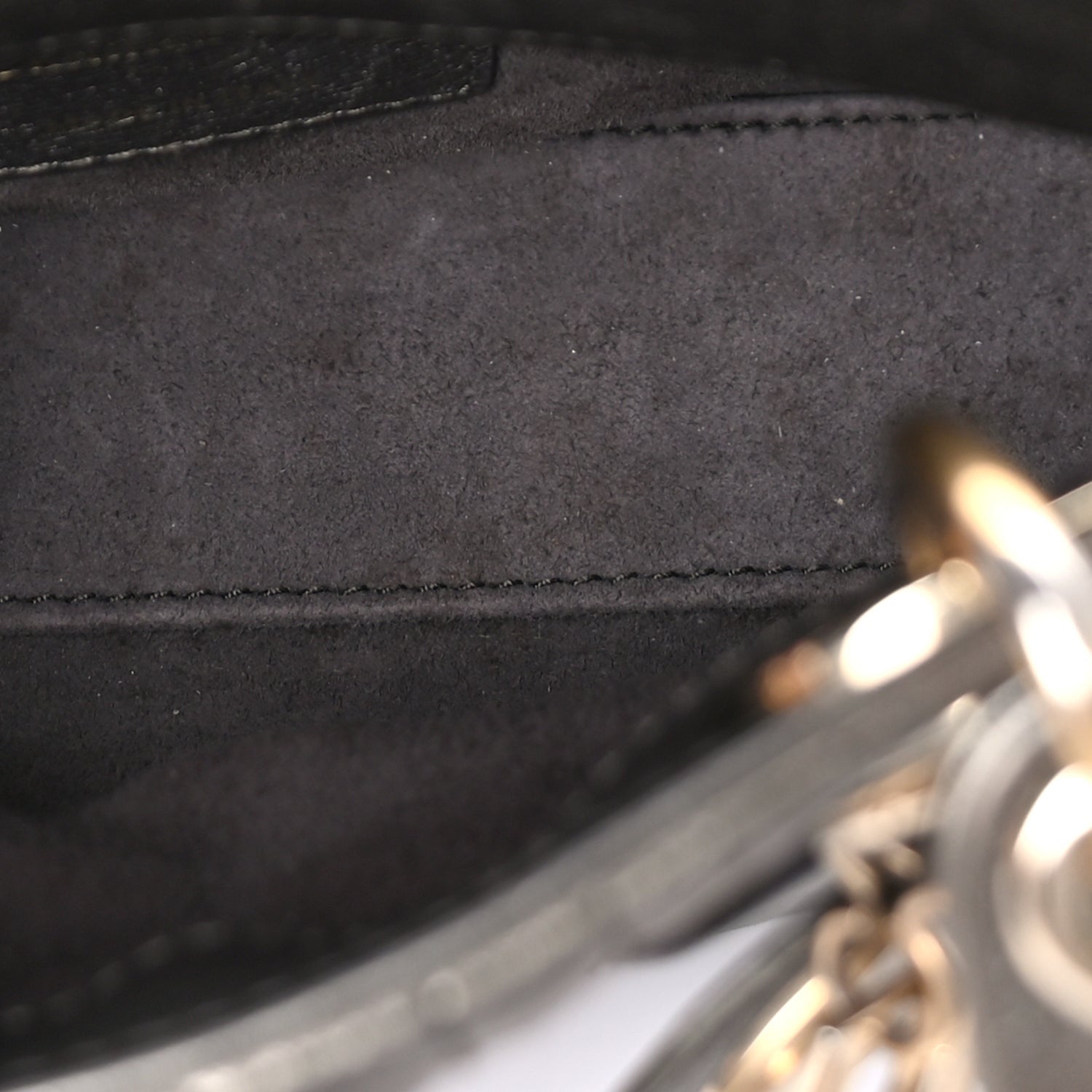 Christian Dior Metallic Lambskin Cannage Mini Lady Dior Dark Grey 4 of 7
