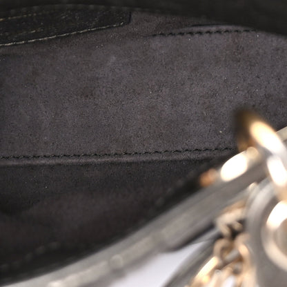 Christian Dior Metallic Lambskin Cannage Mini Lady Dior Dark Grey 4 of 7