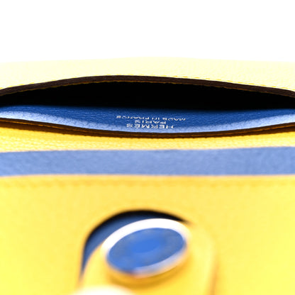Hermes Evercolor Verso RMS Card Holder Jaune De Naples Bleu France 8 of 9