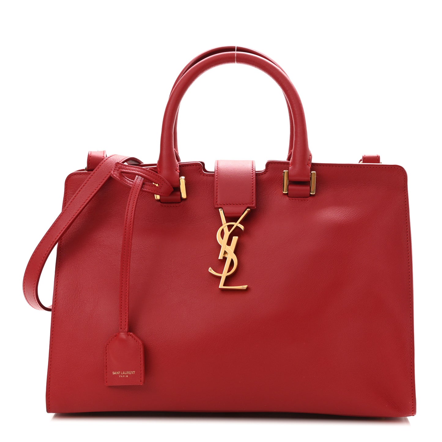 Calfskin Small Monogram Cabas Lipstick Red