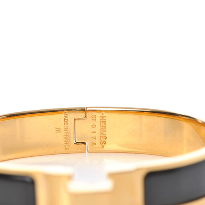 Hermes Enamel Narrow Clic Clac H Bracelet PM Black 4 of 5