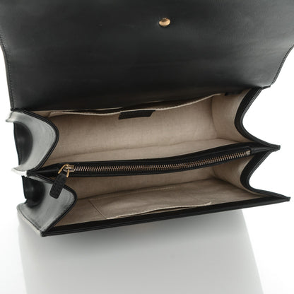 Gucci Moon Calfskin Web Medium Dionysus Bamboo Top Handle Bag Black 6 of 7