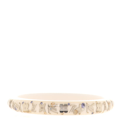 Louis Vuitton Resin Swarovski Medium Inclusion Bracelet PM White 3 of 5