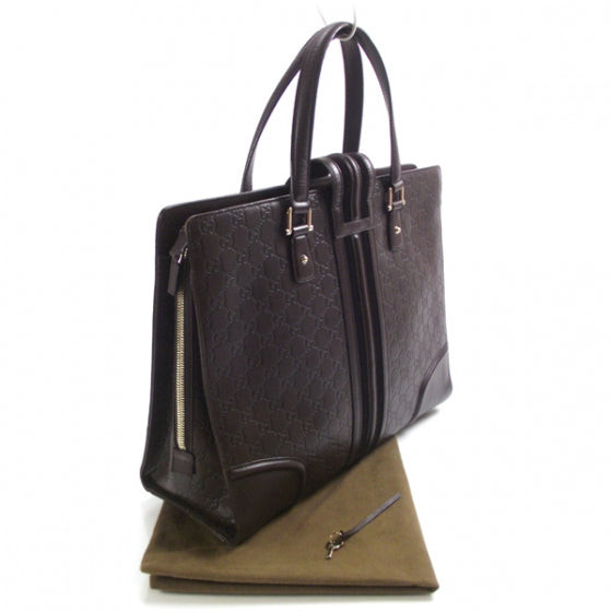 Guccissima Large Treasure Tote Chocolate