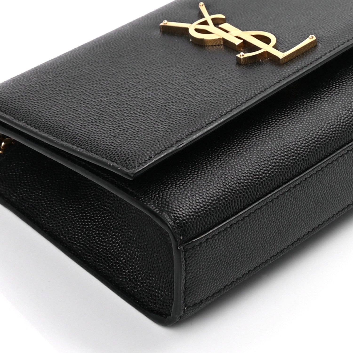 Saint Laurent Grain De Poudre Medium Classic Monogram Kate Satchel Black 7 of 8