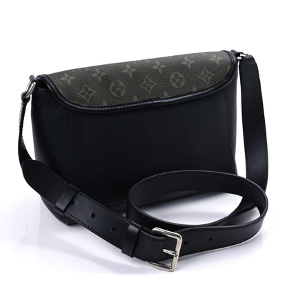 Louis Vuitton Grained Calfskin Monogram Pulse Messenger Khaki Black 2 of 8