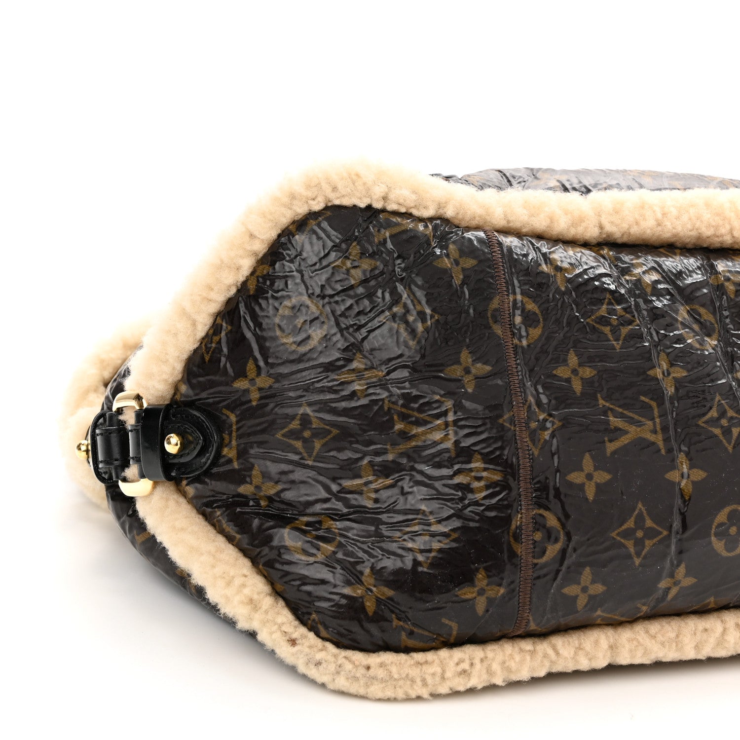 Louis Vuitton Patent Monogram Shearling Sac Thunder 8 of 10