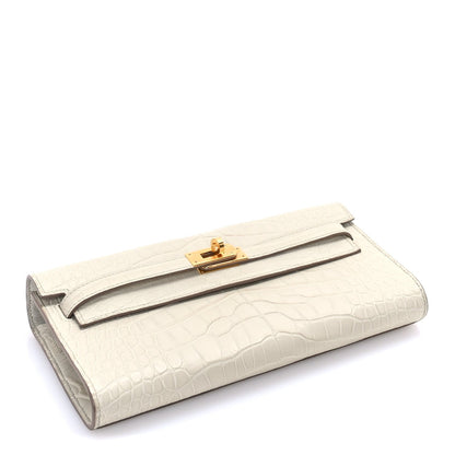Hermes Matte Alligator Kelly Wallet To Go  Betton 3 of 7