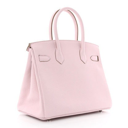 Hermes Taurillon Clemence Birkin 30 Mauve Pale 3 of 11