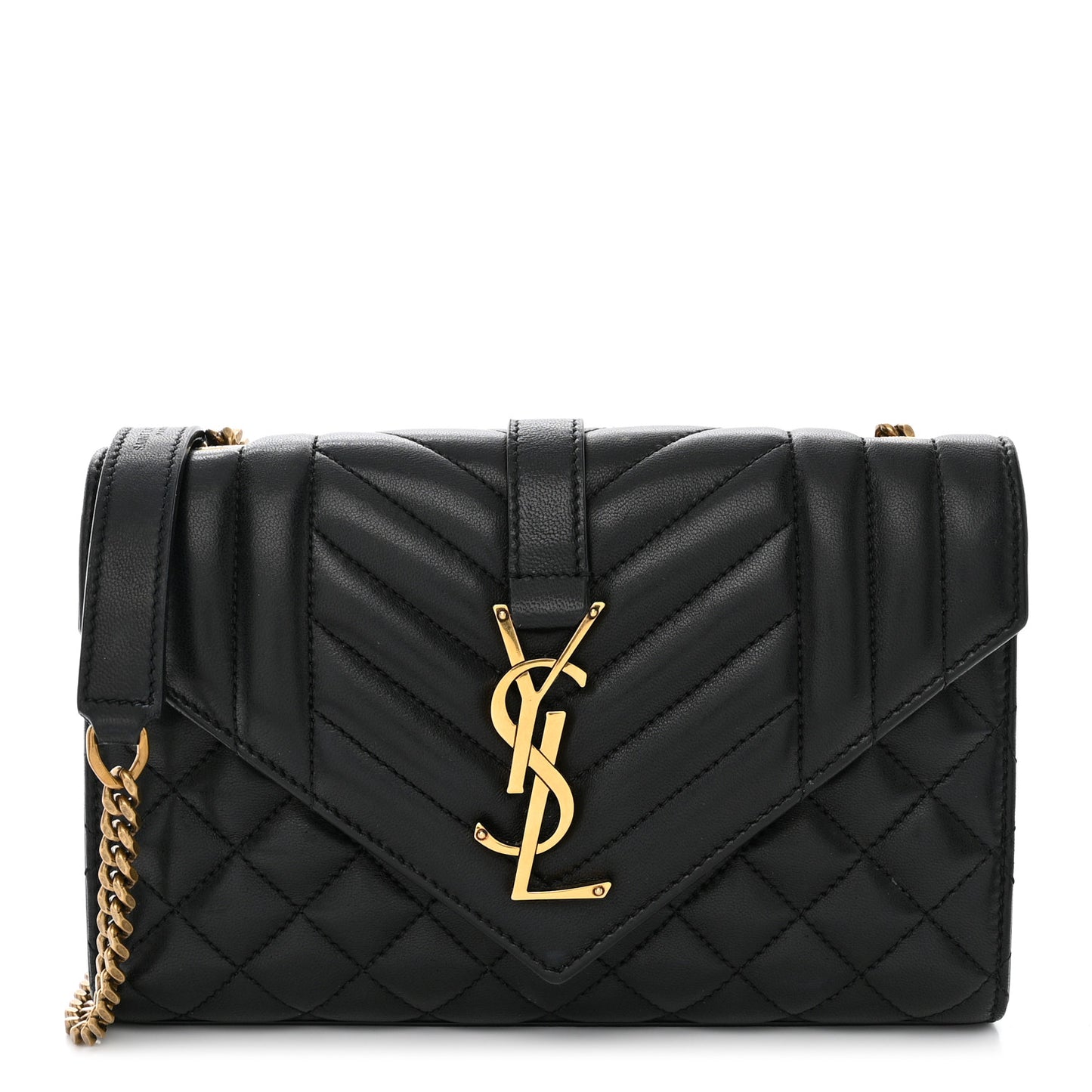 Grain De Poudre Textured Mixed Matelasse Triquilt Small Monogram Satchel Black