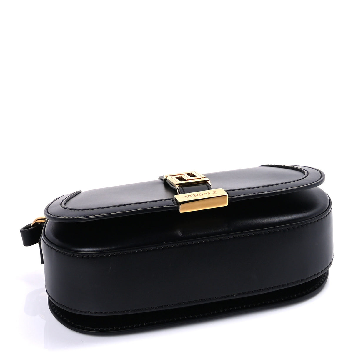 Versace Lambskin Mini Greca Goddess Shoulder Bag Black 3 of 8